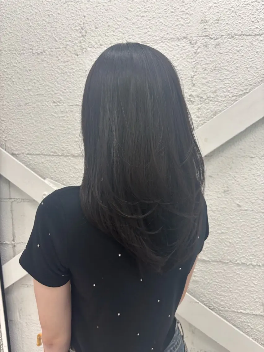 ロング カット トリートメント 透明感ツヤカラー/ 縮毛矯正/静岡のヘアスタイル