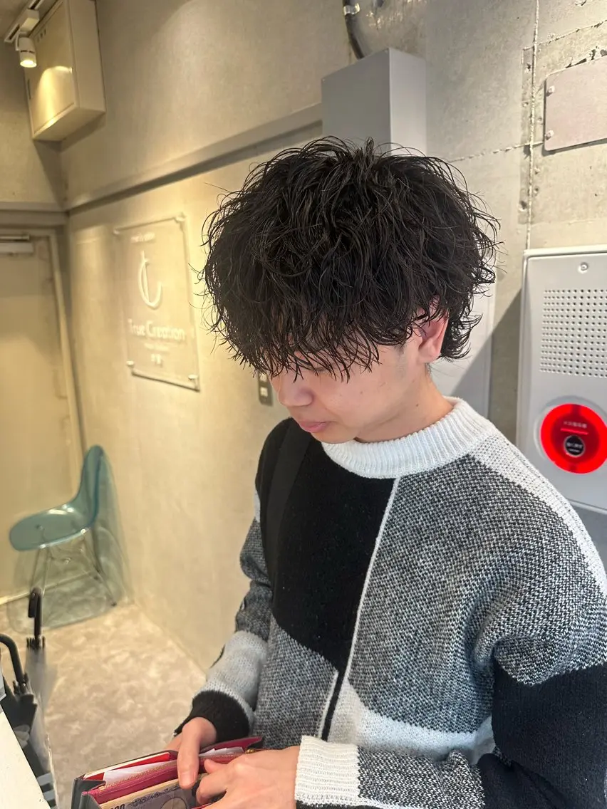 パーマ メンズ カット パーマ 💎メンズカット ／フェザー／細野💎のヘアスタイル