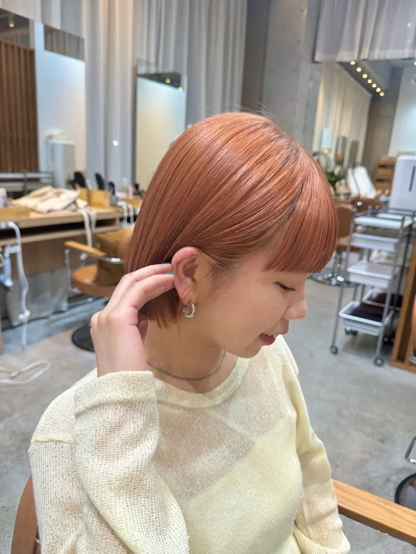ショート カラー ヘアカラー 🫧艶カラー/ダブル カラー♡/桜🌸のヘアスタイル