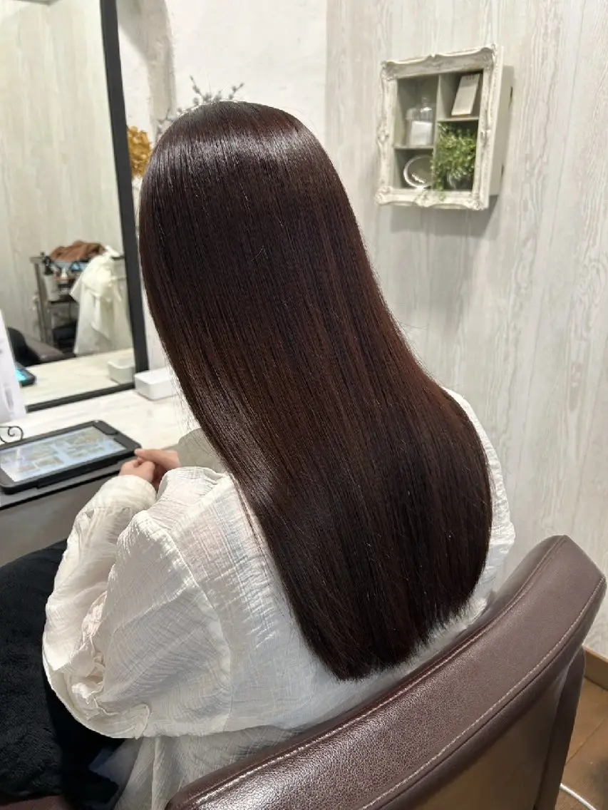 ロング くせ毛 髪質改善 縮毛矯正 トリートメント 髪質改善専門美容師✨ 入江 幸江のヘアスタイル