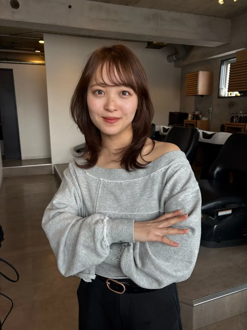 セミロング murai airiのヘアスタイル