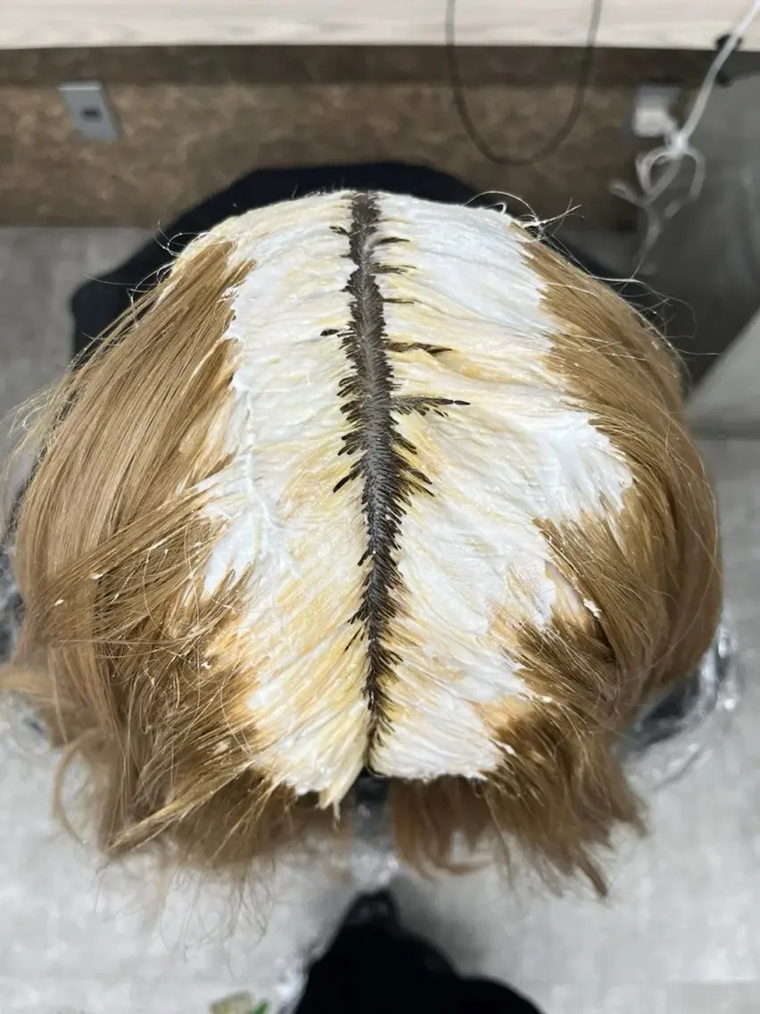 カラー ブリーチ ヘアカラー トリートメント 多系統似合わせ/ tsuburaのヘアスタイル