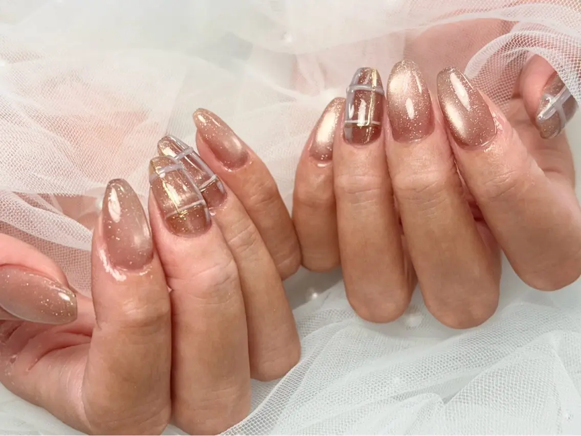 ネイル フラッシュネイル フラッシュマグ マグネットネイル nail salon Roaのネイルデザイン