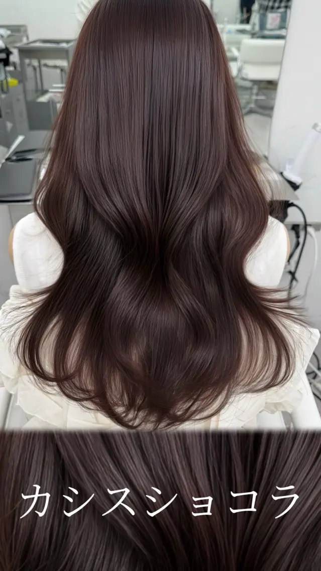 セミロング カラー 透明感カラー グレージュ ヘアカラー 透明感カラー🩶 ×小顔カット難波のヘアスタイル
