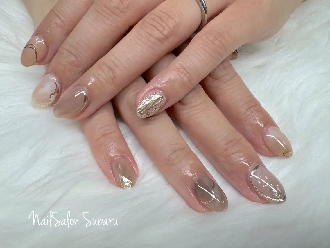 ネイル ミラーネイル ハンドネイル Nail Salon Subaruのネイルデザイン