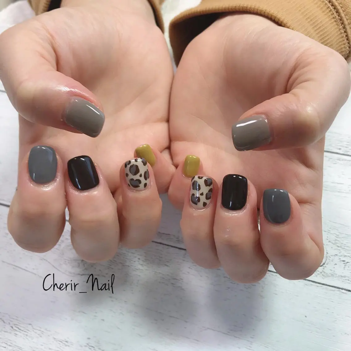 ネイル カジュアル ワンカラーネイル ショートネイル シンプルネイル スクエアネイル Cherirnail kaoriのネイルデザイン