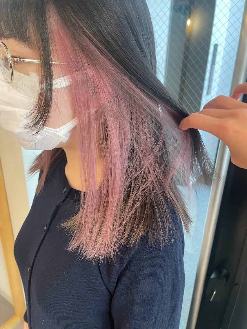 イヤリングカラー(ブリーチ込み)+カラー+ケアトリートメント♡の写真