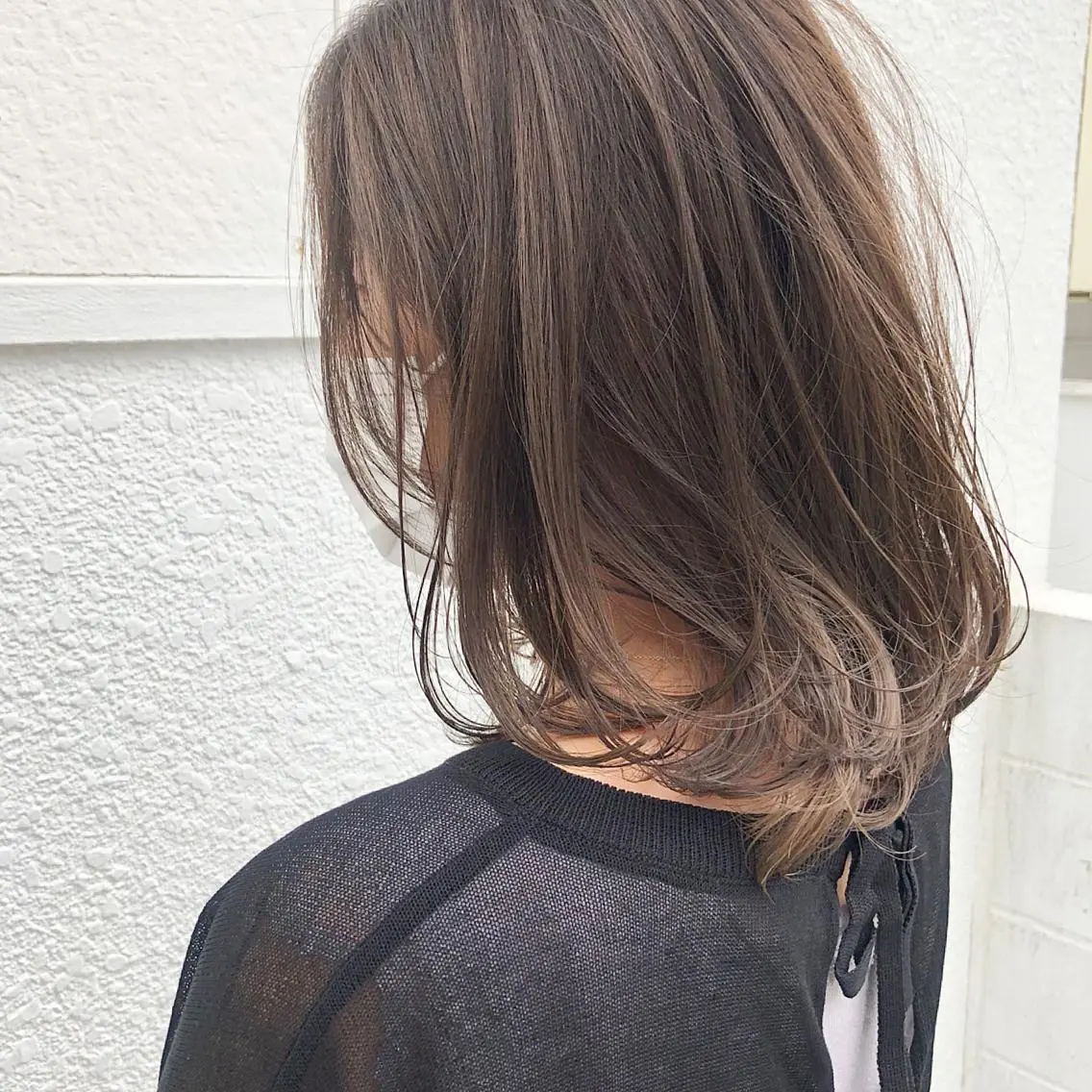 ミディアム 外国人風カラー ハイライト カット ヘアカラー peige 斉藤✨大人ヘアー✨のヘアスタイル