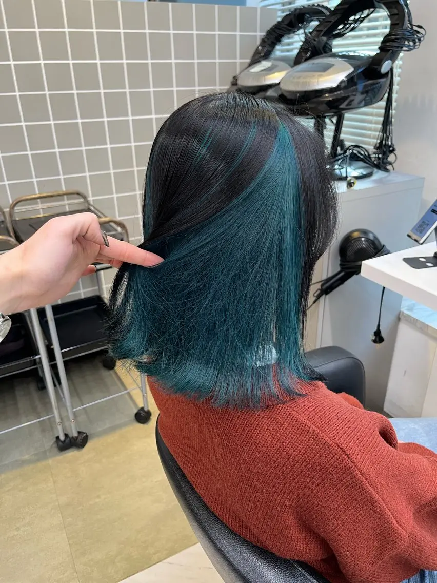 セミロング ヘアカラー トリートメント ヘッドスパ ヘアセット 寒色/ベージュヘア ブリーチありMiOのヘアスタイル