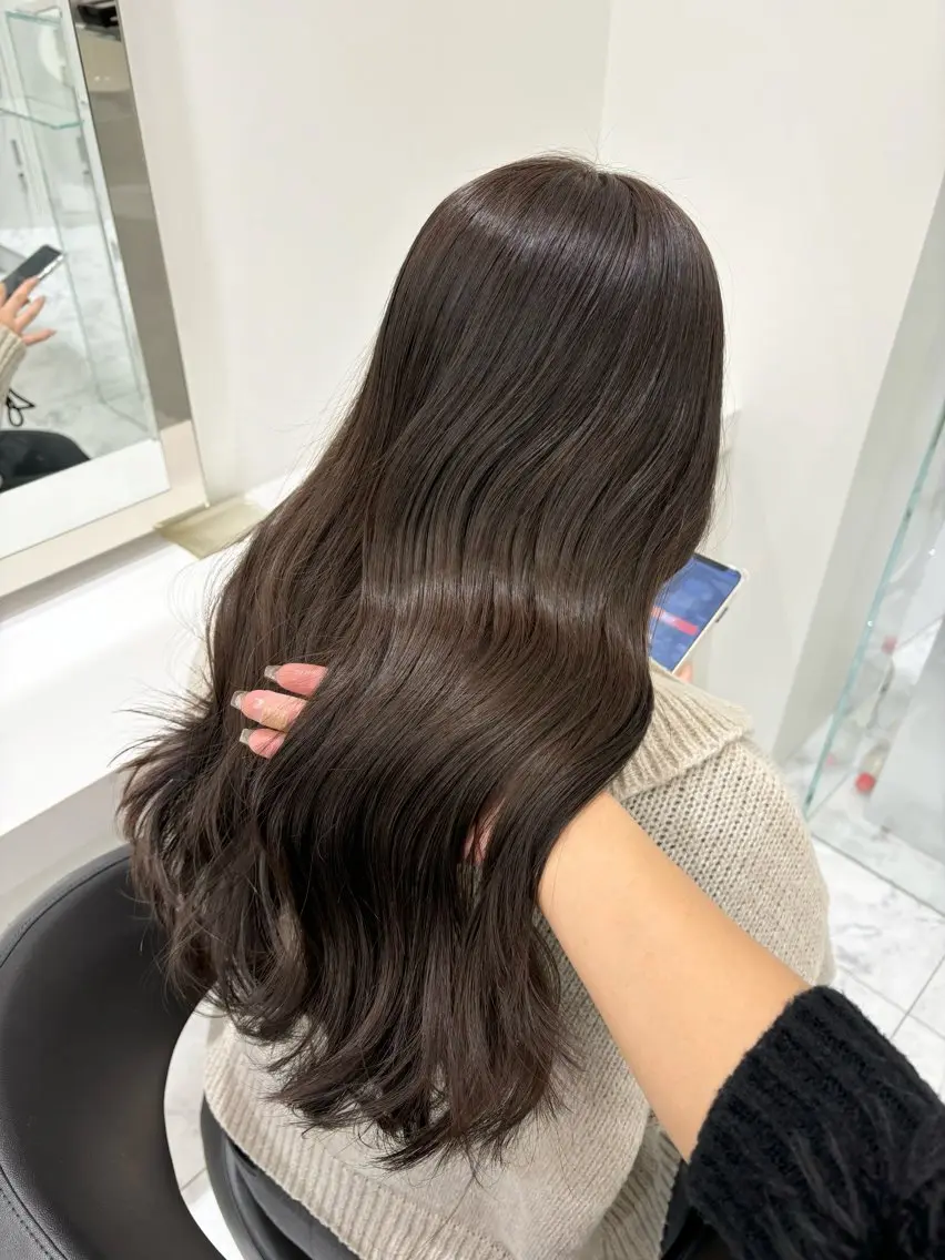 ロング カラー ベージュカラー カット ヘアカラー 韓国レイヤー/ 縮毛矯正🎀minaのヘアスタイル