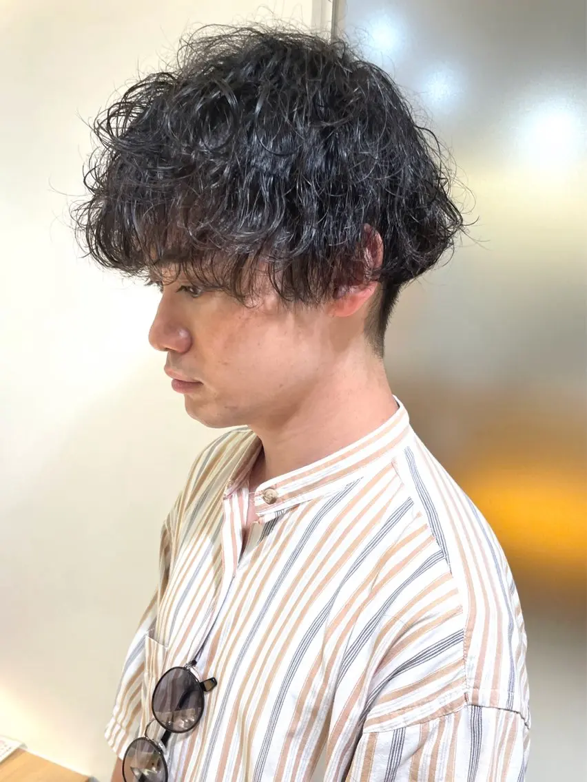 パーマ メンズ メンズパーマ 波巻きパーマ カット パーマ 佐藤 梨里花 ❤︎のヘアスタイル