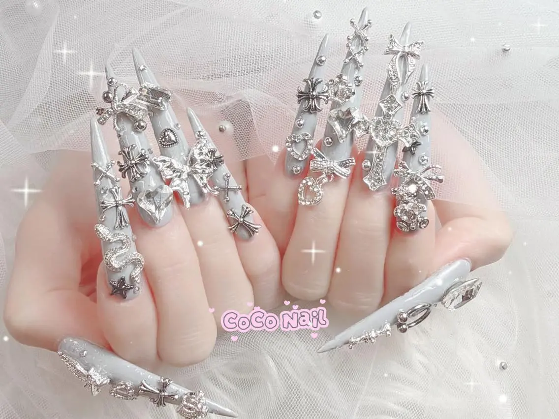 ネイル 成人式 大理石ネイル(マーブル) リボン 夏ネイル ネイルチップ ハンドネイル Mi Na Nail Salonのネイルデザイン