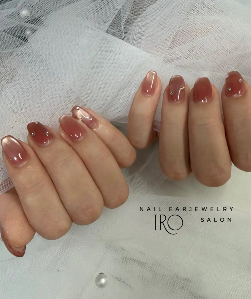 ネイル マグネットネイル マグネットワンカラー ワンカラーネイル ハンドネイル NAILSALON IROのネイルデザイン