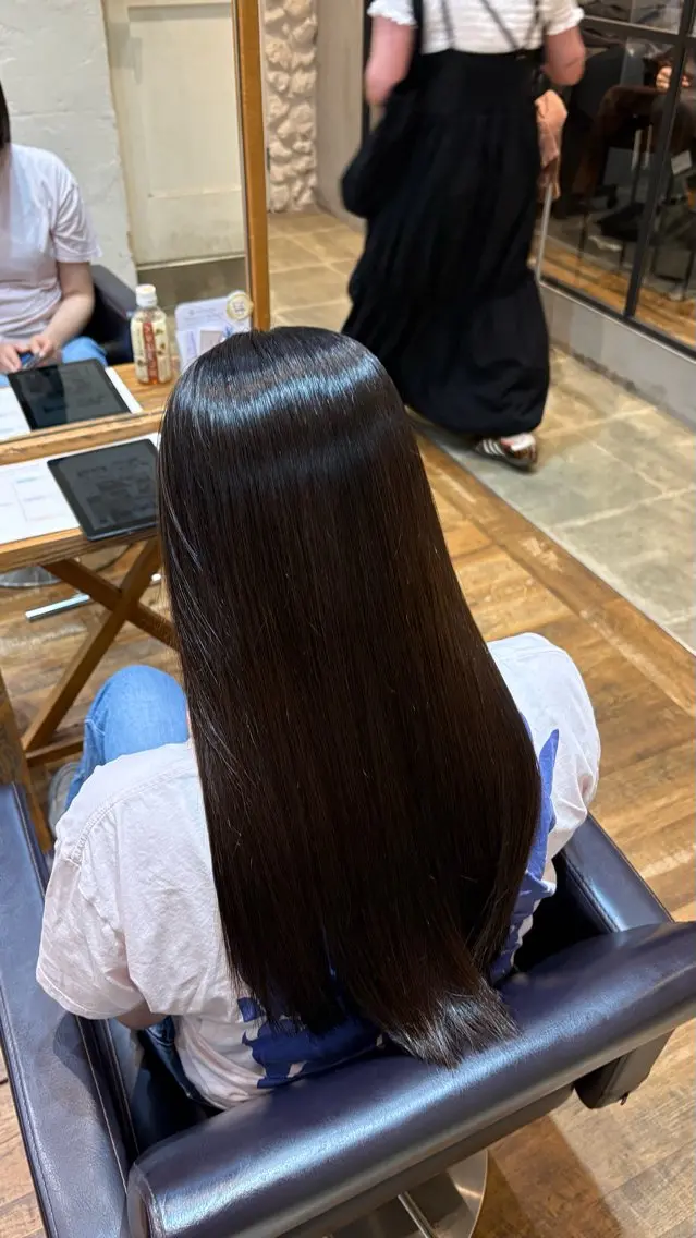ロング 🍒透明感カラー/ 縮毛/AIRI🍒のヘアスタイル