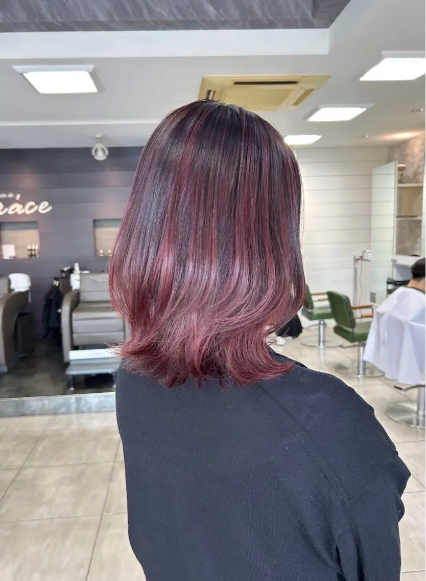 ミディアム カット ヘアカラー 🫧艶髪カラー🫧 森本くるみのヘアスタイル