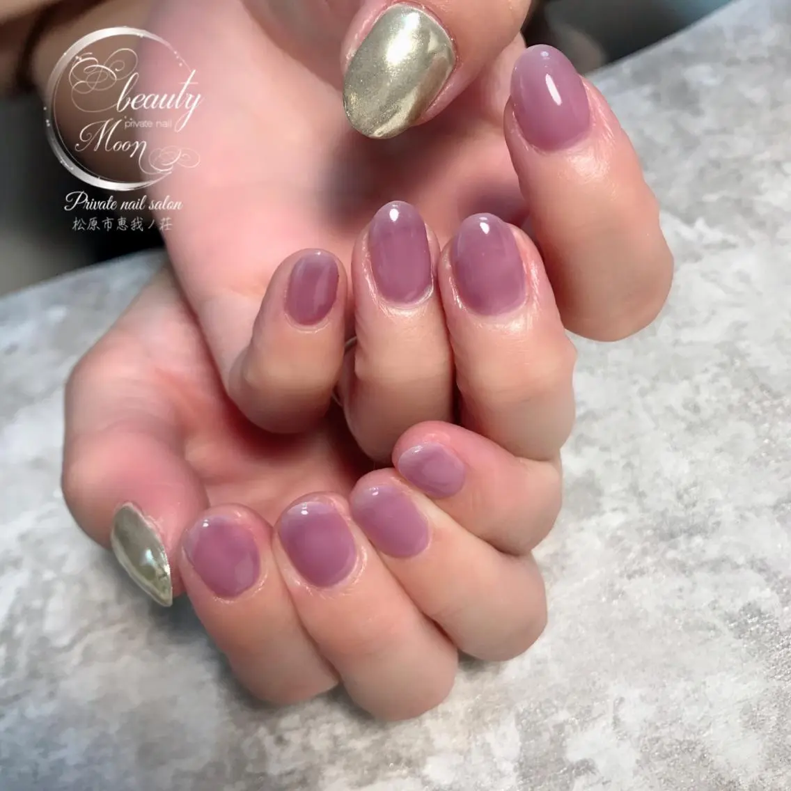ネイル ジェルネイル ハート ミラーネイル パラジェル beauty ☪︎moonのネイルデザイン