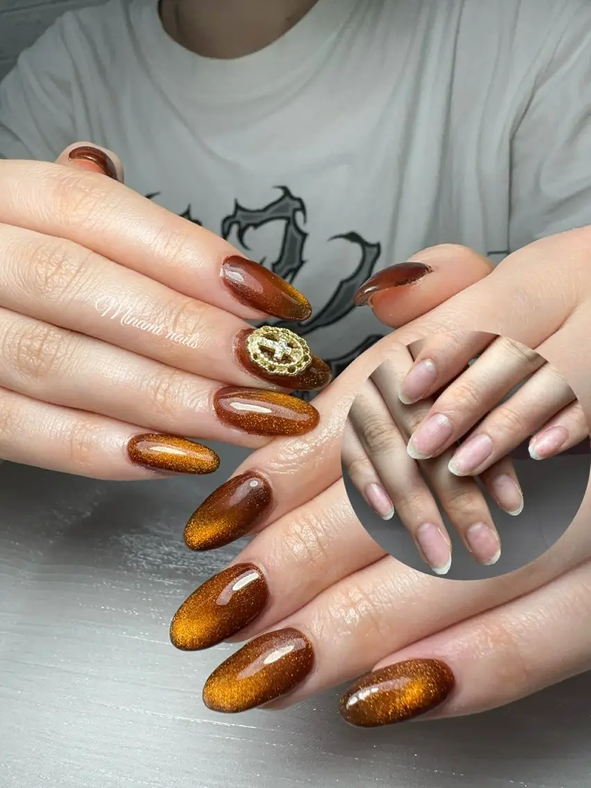 ネイル アートネイル オーロラネイル ガーリー キラキラネイル 韓国ネイル フットネイル Minami Nailsのネイルデザイン