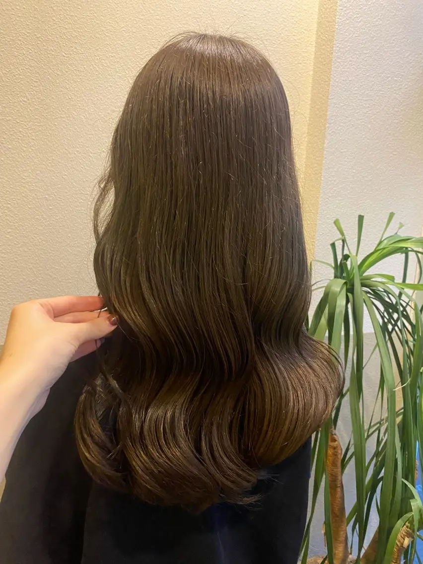 ロング カラー カット ヘアカラー トリートメント 透明感カラー/ 小顔カット/ミヅキのヘアスタイル