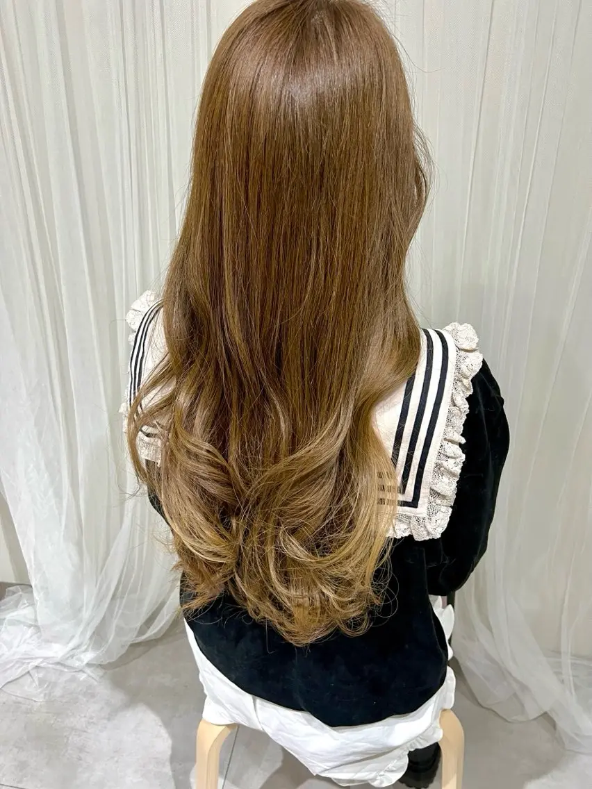 ロング カラー ヘアカラー トリートメント ストレート/カラー 特化雪本☃️のヘアスタイル