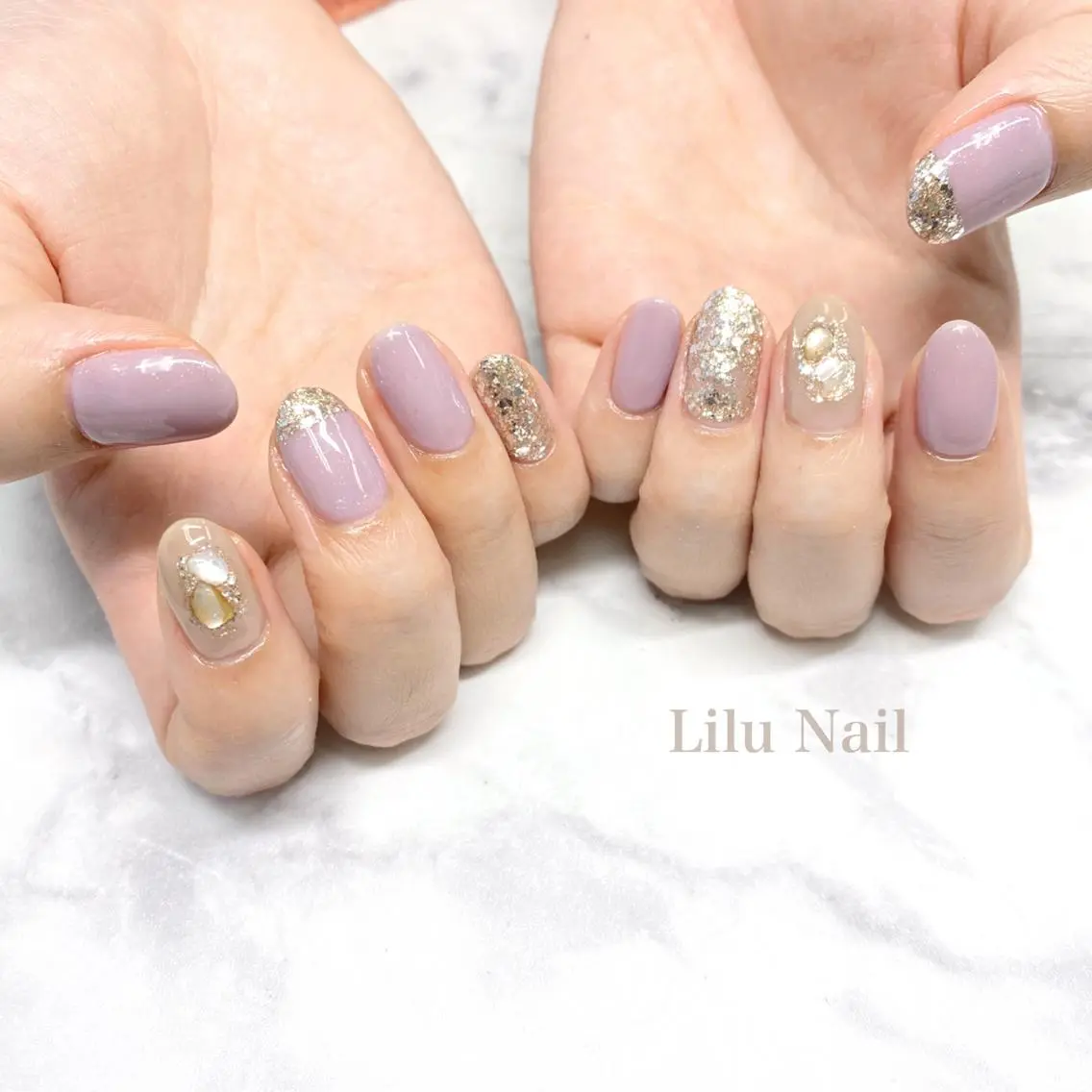 ネイル ニュアンスネイル モチの良さ◉ フィルインネイル♡のネイルデザイン