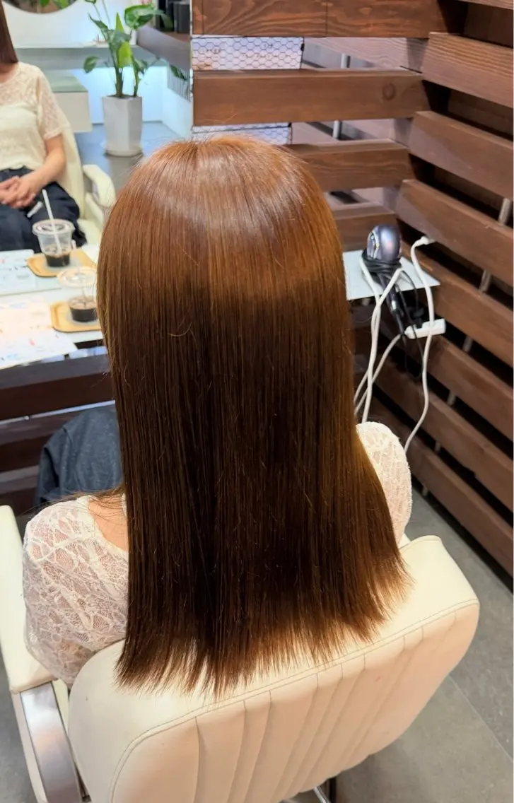 ロング 縮毛矯正 LiL しおんのヘアスタイル