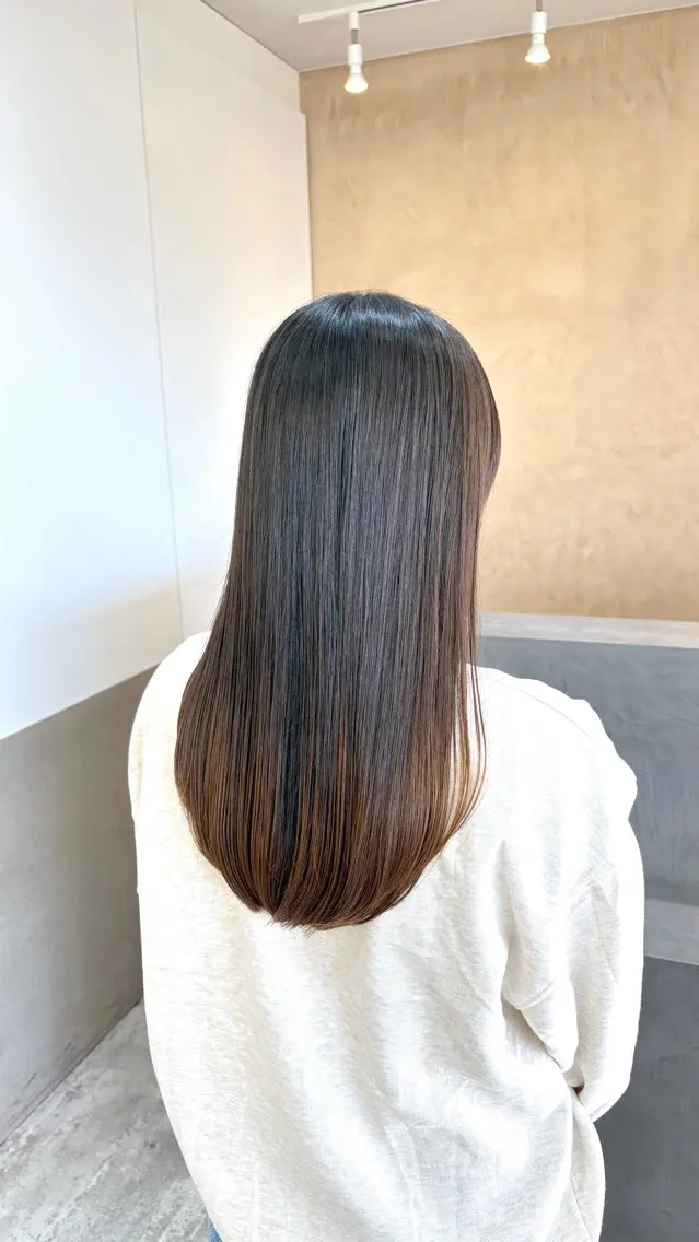 ロング カット トリートメント 紅葉☘ ̖́- /似合わせカットのヘアスタイル