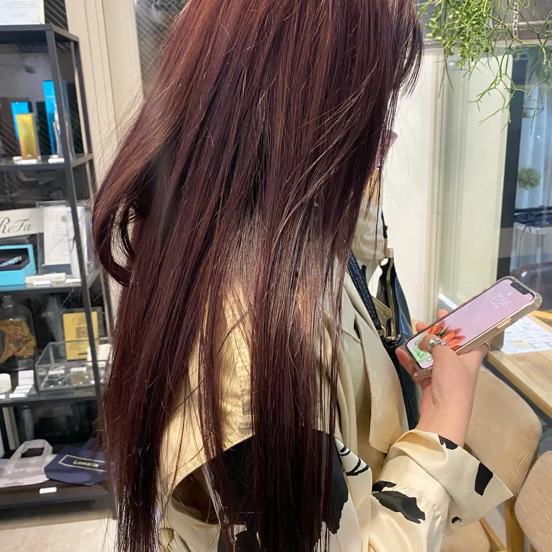 ロング カラー ブリーチ ブリーチなしカラー ヘアカラー トリートメント 縮毛/くすみカラー Mariamu🌼のヘアスタイル
