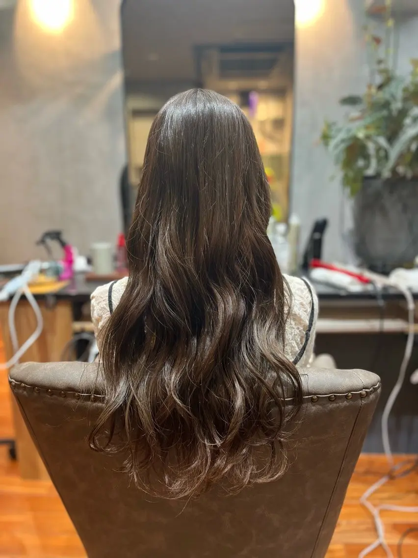 ロング ヘアカラー トリートメント 木村 ときわのヘアスタイル
