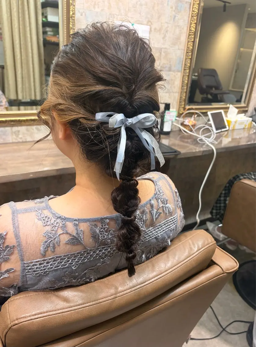 ロング ヘアアレンジ 結婚式・ブライダル ヘアセット 前田 みのりのヘアスタイル