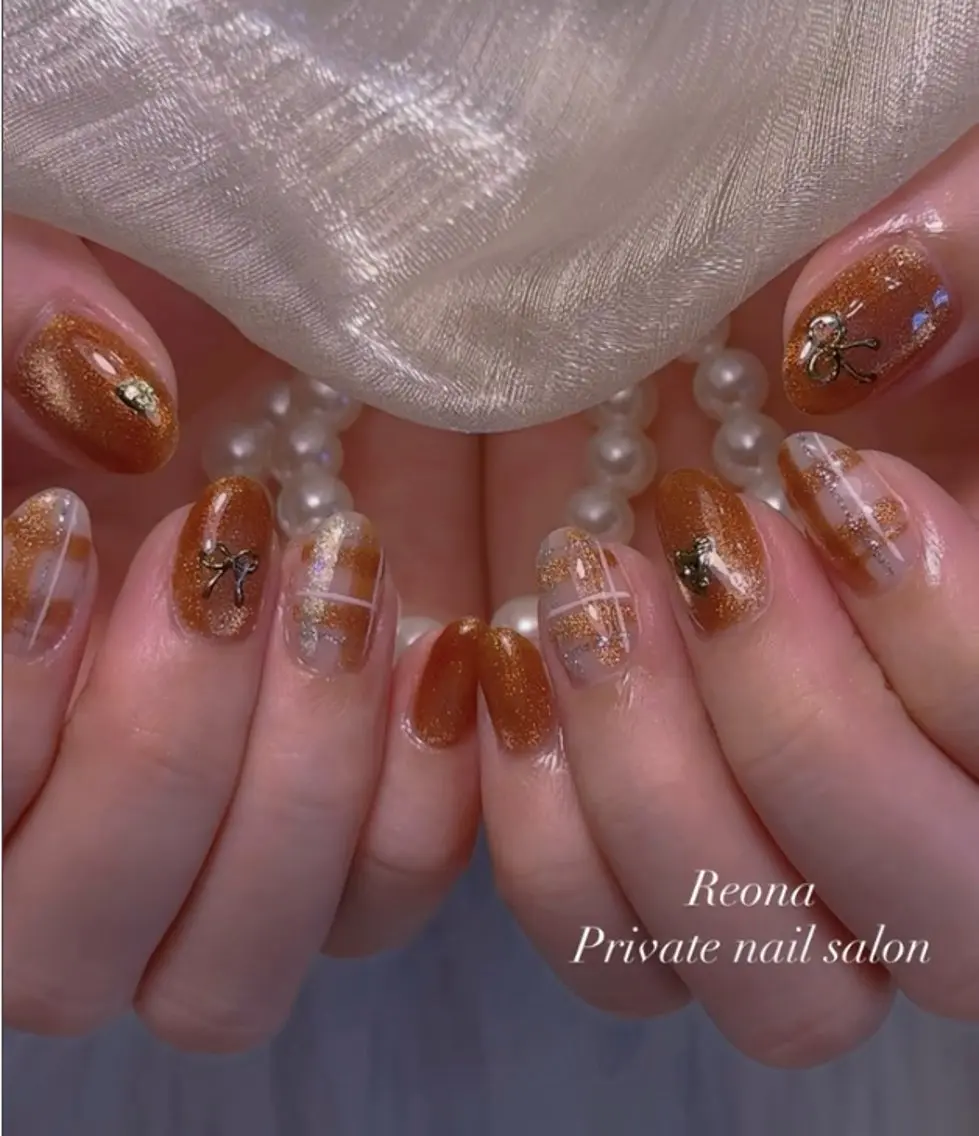 ネイル マグネットネイル ワンホンネイル Reona Nailのネイルデザイン