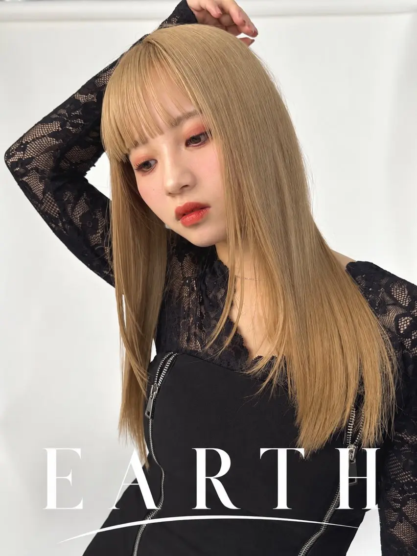 ロング ヘアカラー トリートメント EARTH浜町 /梅本琉衣のヘアスタイル