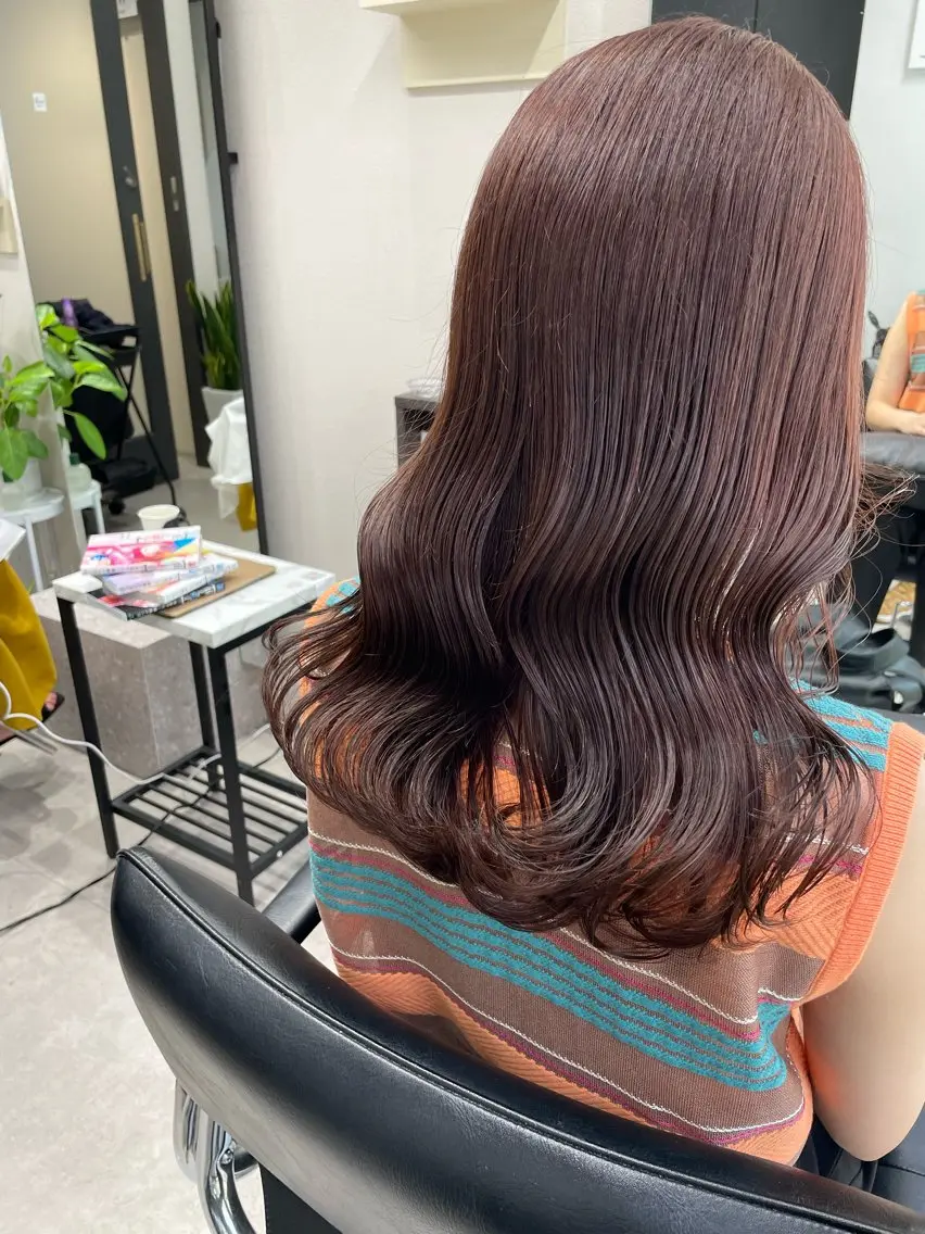 セミロング カラー ヘアカラー 髪質改善will hairdesignのヘアスタイル