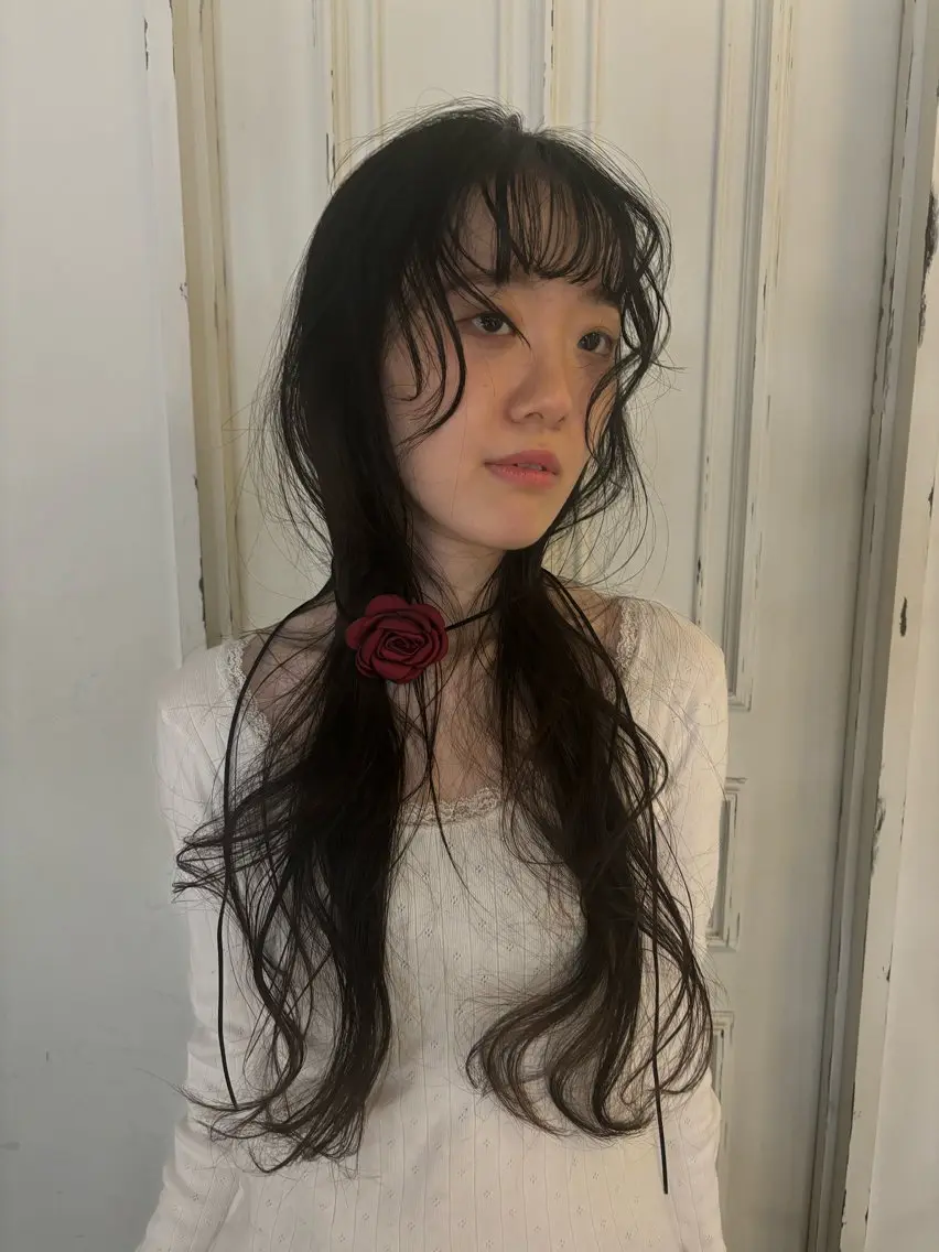 ロング カット ヘアカラー 🎀抜け感ナチュラル 🎵asuna🪽のヘアスタイル