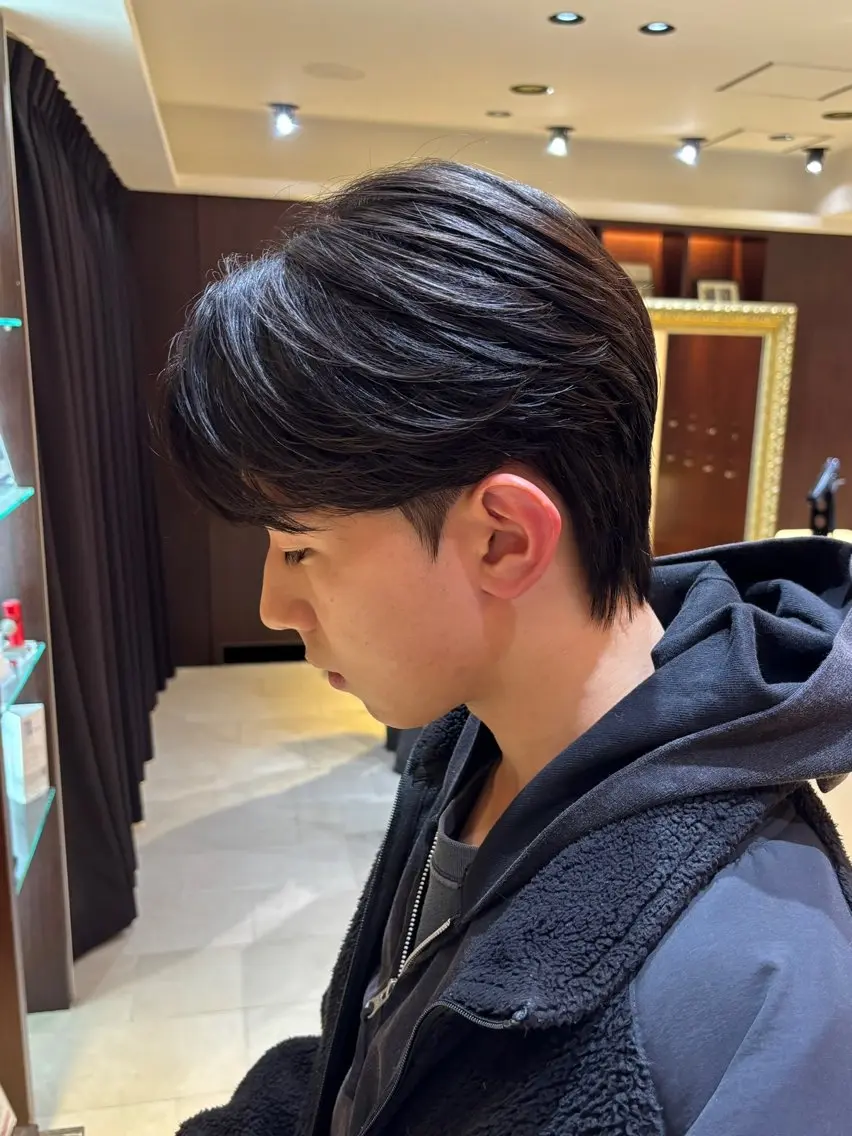 ショート パーマ メンズ カット パーマ カルマパーマ韓国ヘア shiryuのヘアスタイル