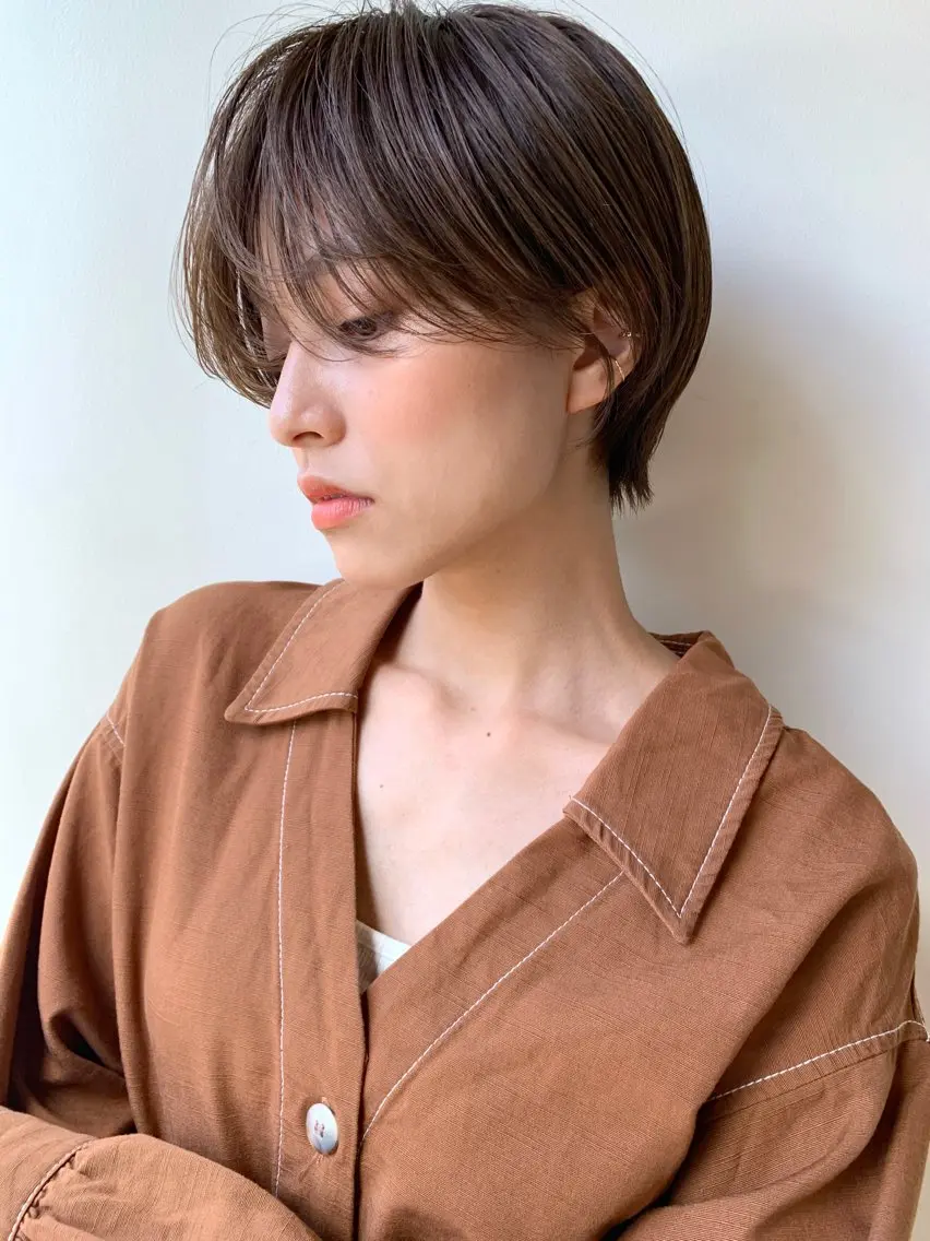 ショート カラー パーマ ヘアアレンジ くびれレイヤー/艶 カラー　MADOKAのヘアスタイル