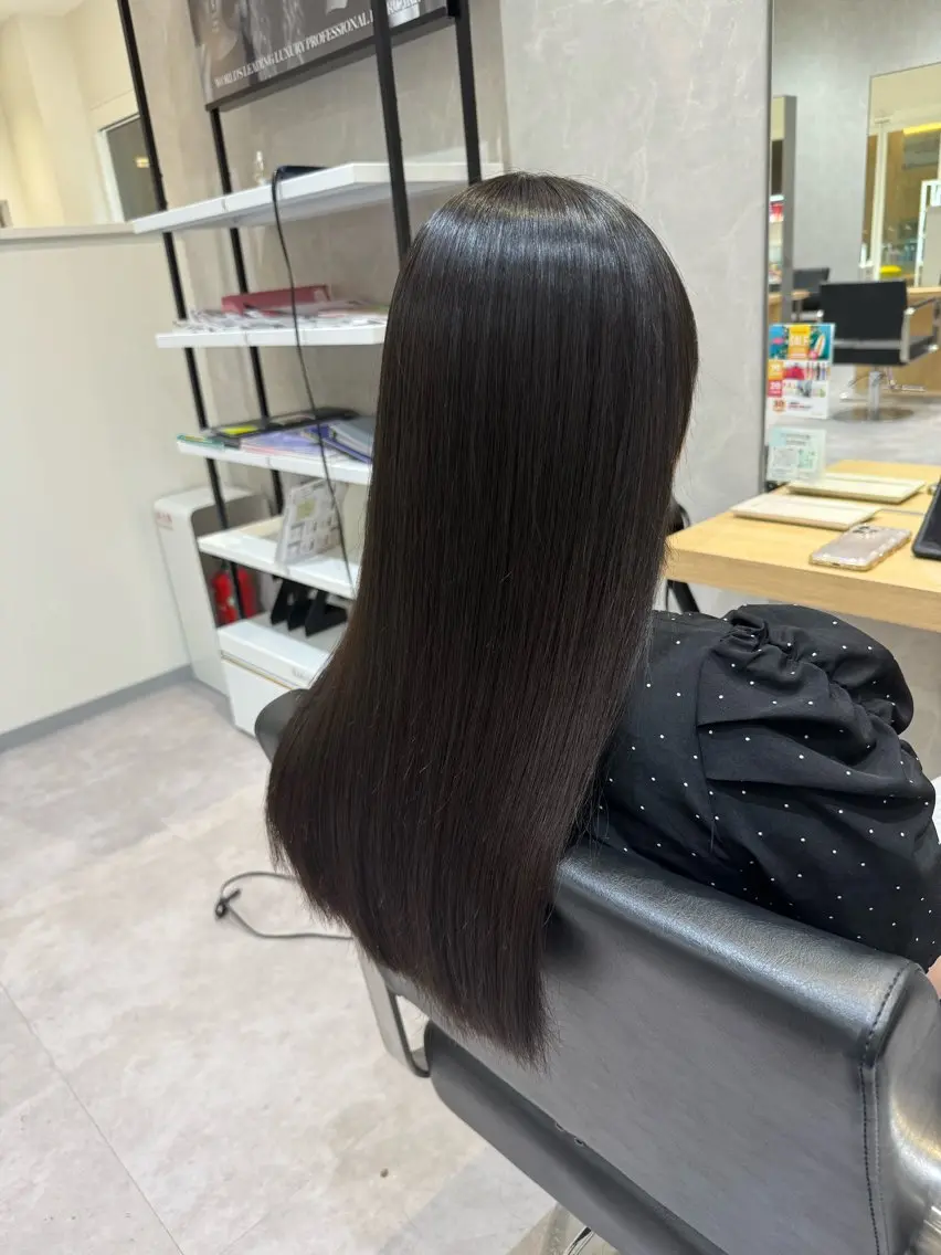 ロング カット ヘアカラー 縮毛矯正 髪質改善/縮毛矯正 /メンズパーマ川田のヘアスタイル