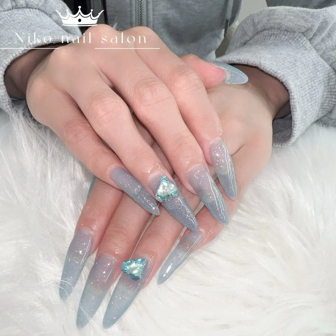 ネイル チークネイル 長さ出し フラッシュネイル フットネイル フレンチネイル ハンドネイル ハンドケア Nikoネイルサロン 上野店のネイルデザイン