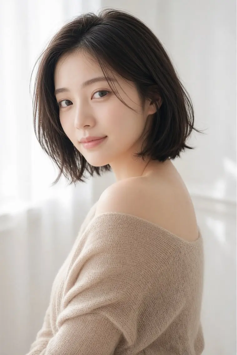 ミディアム カット トリートメント 石沢 知康のヘアスタイル