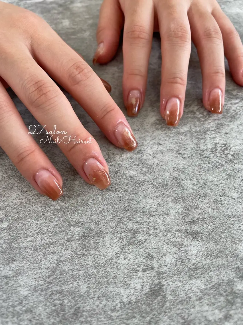 ネイル ニュアンスネイル オフィスネイル 27salon yuinaのネイルデザイン