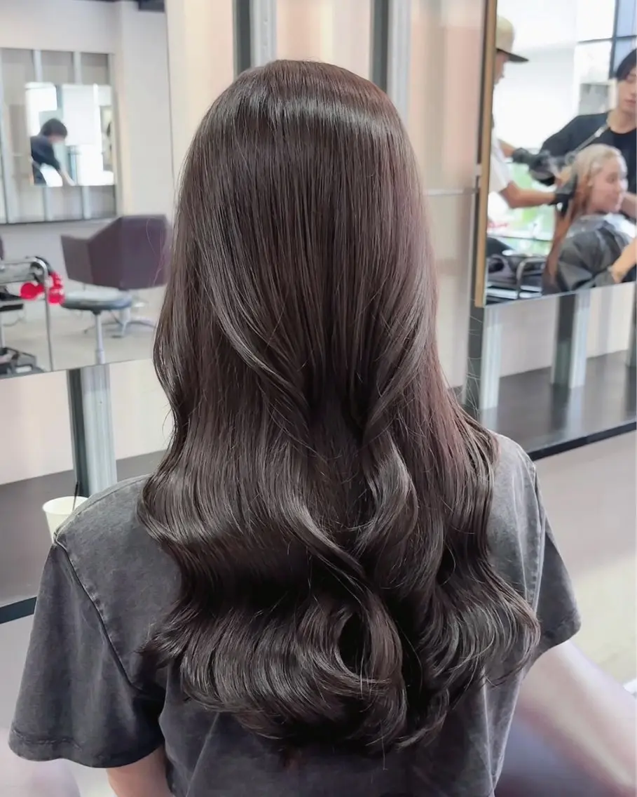 ロング カラー パーマ ヘアアレンジ グレージュ ラベンダーカラー ラベンダーグレージュ ラベンダーグレー 🌸グレージュ/ ベージュ🌸yutaのヘアスタイル