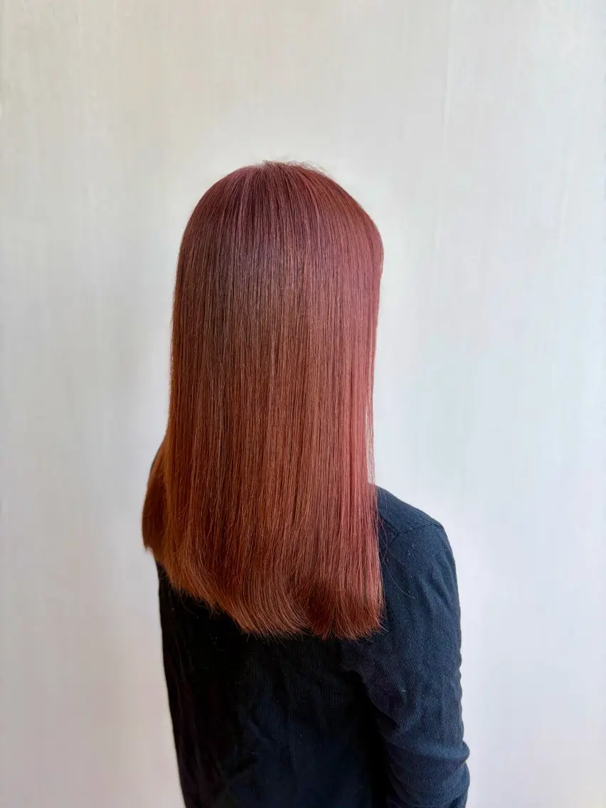 カラー レッドカラー ヘアカラー 杉森 蘭琉のネイルデザイン