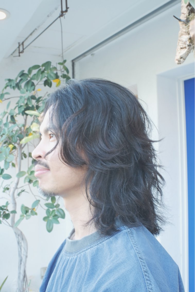 セミロング メンズ 喜多 悠介のヘアスタイル