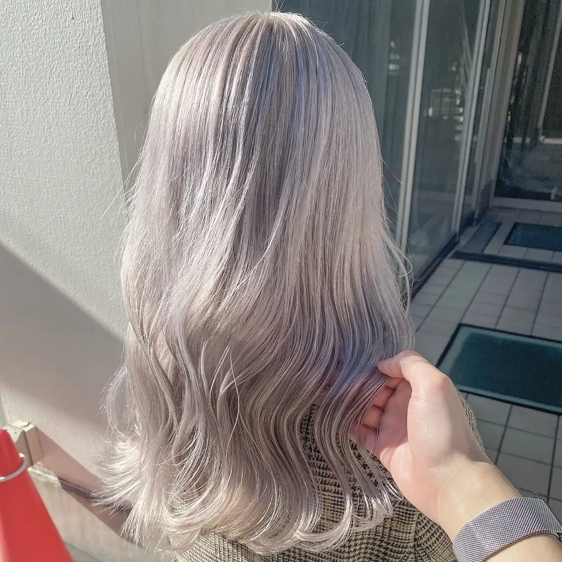 ロング カラー ブリーチ 透明感カラー ダブルカラー グレージュ ハイトーンカラー ヘアカラー ハイトーン/ブリーチ 💙みずき💙のヘアスタイル