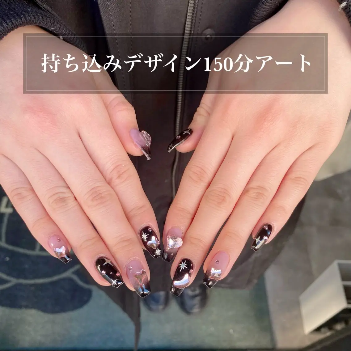 ネイル アートネイル グラデーション 持ち込み ピンク ハンドネイル NANA RIKOのネイルデザイン