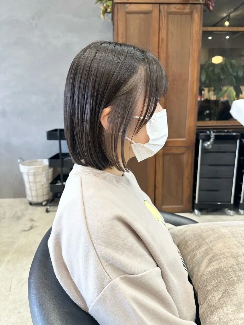 ミディアム カラー ヘアカラー トリートメント 廣瀬双葉 ボブ/ミディアムのヘアスタイル