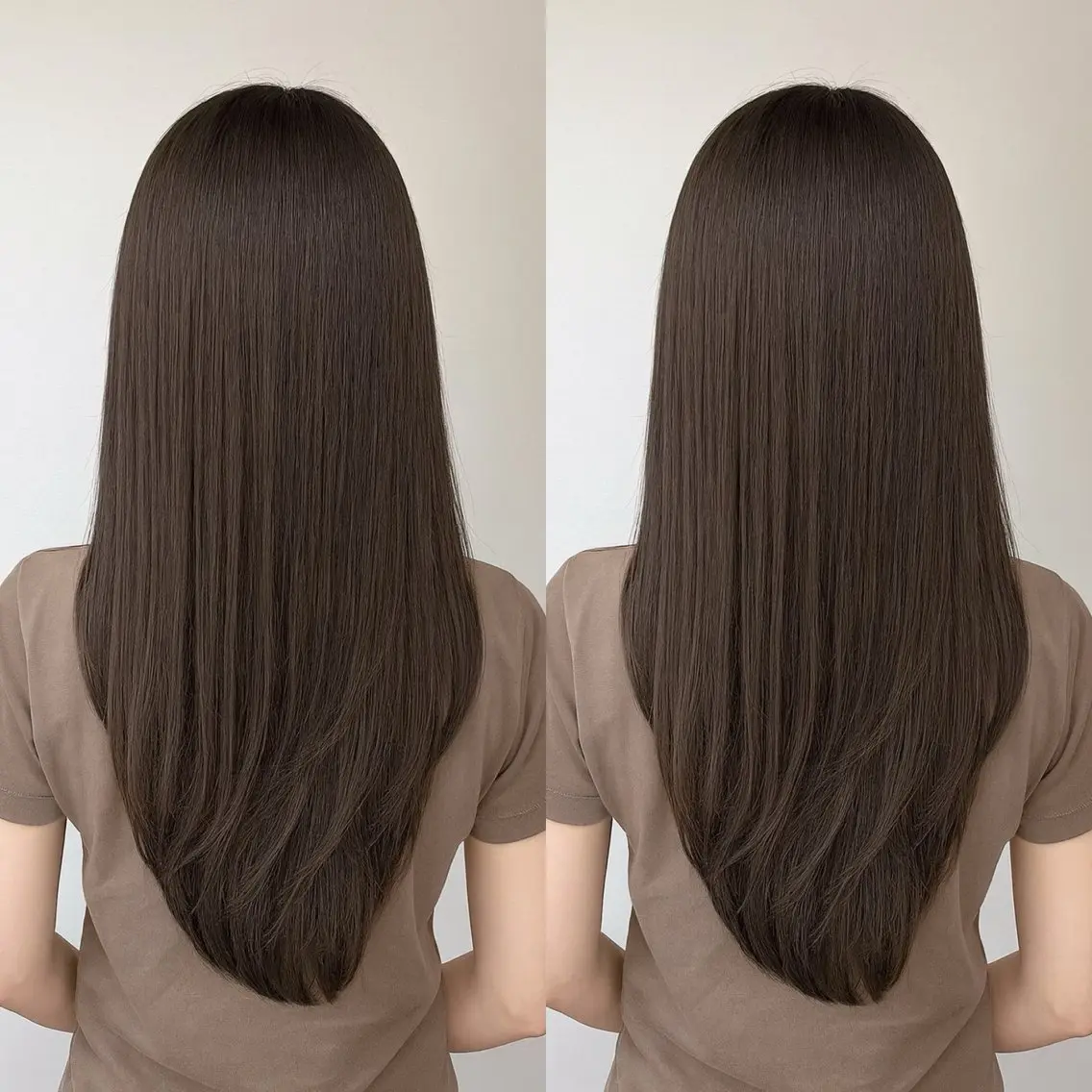 セミロング カラー 切りっぱなしボブ ベージュカラー ブリーチ ダブルカラー グレージュ 小顔矯正/レイヤー 透明感カラー✨生真のヘアスタイル
