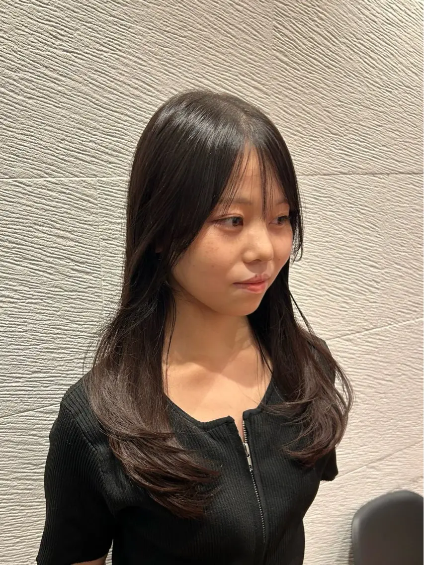 ロング レイヤーカット 海奈 メンズカットのヘアスタイル