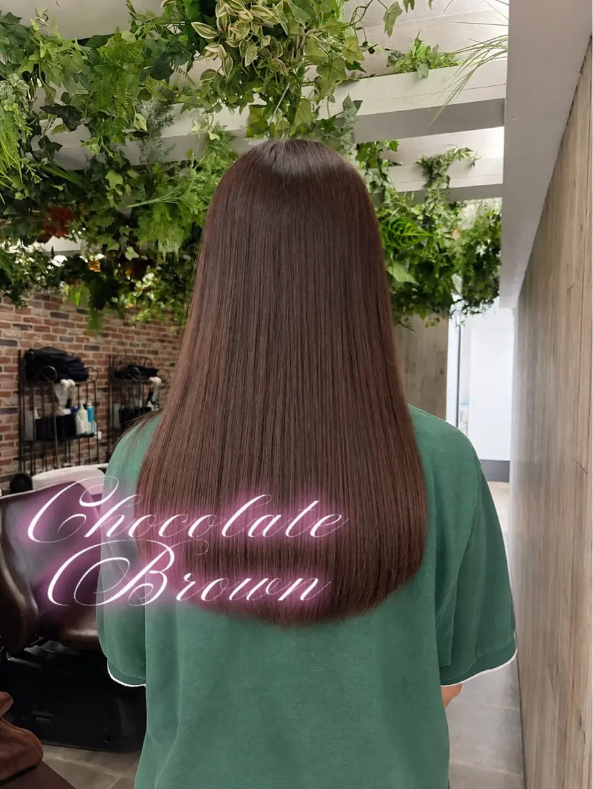 ロング カラー ブラウンカラー チョコレートブラウン 透明感カラー カット ヘアカラー 坂下 光輝のヘアスタイル