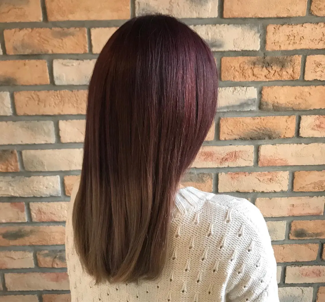 ロング カラー ヘアアレンジ アッシュ グラデーションカラー ピンクカラー ピンクアッシュ シルバー 烏山 達也のヘアスタイル