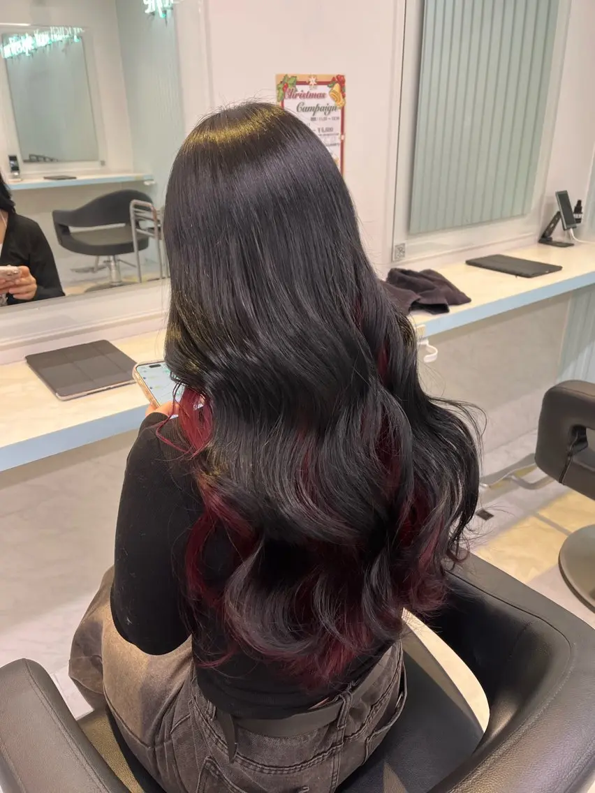 ロング カラー ヘアカラー トリートメント ブリーチカラー 🩵MIZUKIのヘアスタイル
